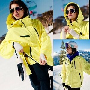 New Free People Peak to Peak Yellow Ski / Rain Jacket